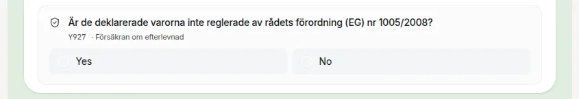 Condition question with Yes/No buttons